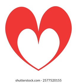 Double bold red heart icon