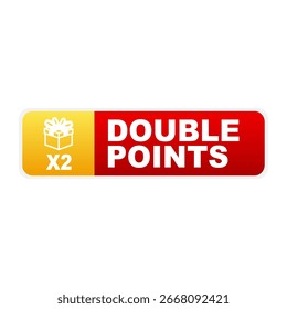 Double bonus banner. Vector illustration