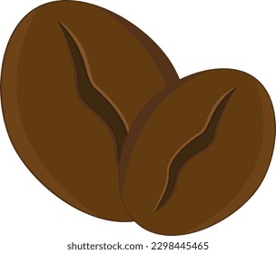 Double bottom glass with coffee coffee beans with smoke coffee smell vector illustration