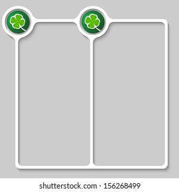 double box for any text with cloverleaf