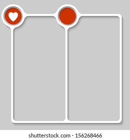 double box for any text with heart