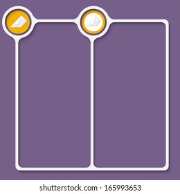 double box for any text with two envelope