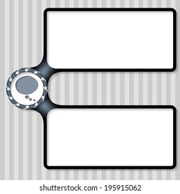 double box for entering text with arrows and speech bubble
