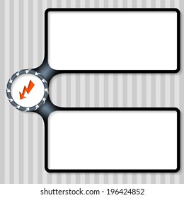 double box for entering text with arrows and flash
