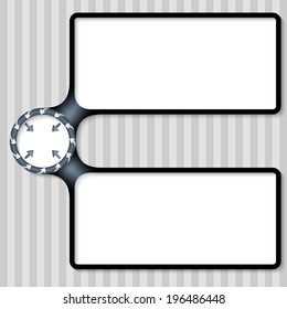 double box for entering text with arrows