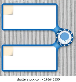 double box for entering text with arrows and speech bubble