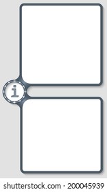 double box for entering text with arrows and info symbol