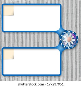 double box for entering text with flower