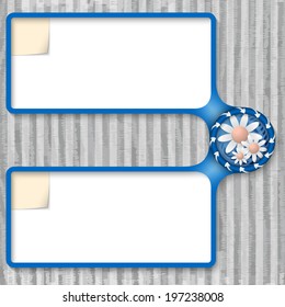 double box for entering text with flowers