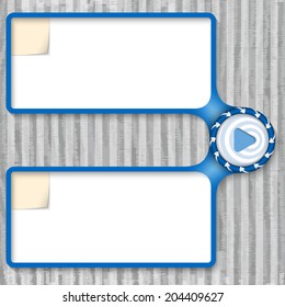 double box for entering text with play symbol