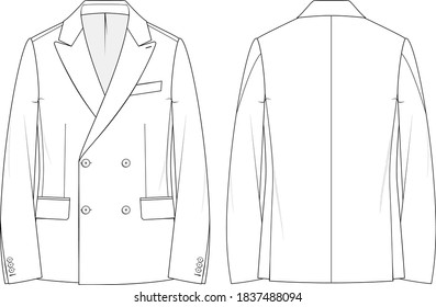 Double Breasted Blazer Mens Tailored