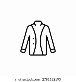double breasted jacket icon sign vector