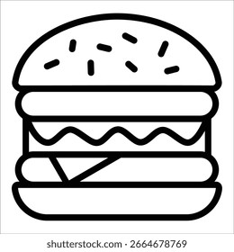 Double Burger Icon Element For Design