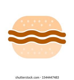Double burger icon. flat illustration of Double burger - vector icon. Double burger sign symbol