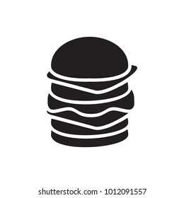 double burger icon illustration isolated vector sign symbol
