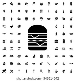 double burger icon illustration isolated vector sign symbol