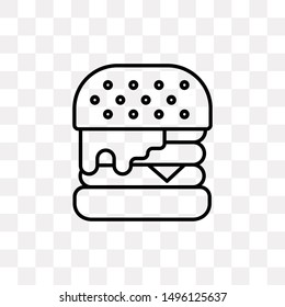 Double burger icon isolated on transparent background. Fastfood symbol modern, simple, vector, icon for website design, mobile app, ui. Vector Illustration