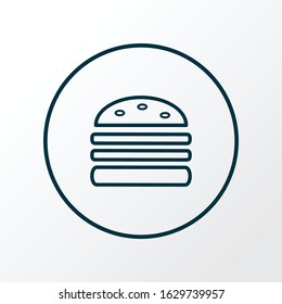 Double burger icon line symbol. Premium quality isolated hamburger element in trendy style.