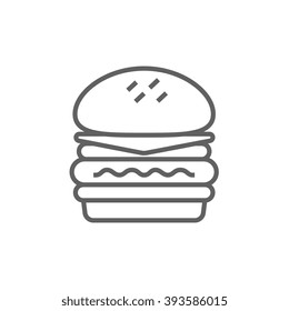 Double burger line icon.