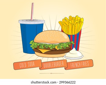 Double burger whit lettuce