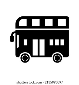 Doppelbus-Symbol für schwarzes Design