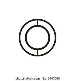 double C or C C negative letter circle vector logo modern creative