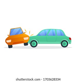 Double car accident icon. Cartoon of double car accident vector icon for web design isolated on white background