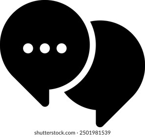 Double chat circular vector icon