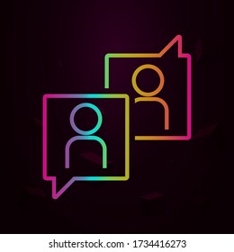 double, chat, communication nolan icon Simple thin line, outline vector of Marketing and advertising icons for ui and ux, website or mobile application
