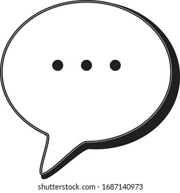 Double Chat icon isolated trendy design style