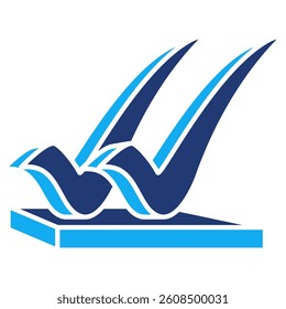 Double Check icon represented by two check mark Dualtone style.