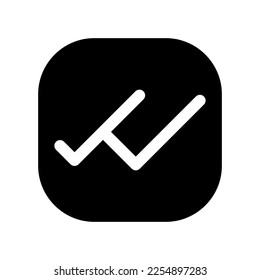 Ilustración de diseño de símbolo del vector de doble comprobación