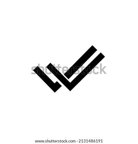 Double check mark icon design, tick symbol vector illustration isolated on white background. Whatsapp double check mark. Whats app. EPS10