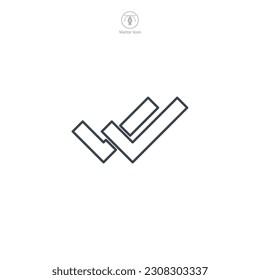 Double Check Mark icon symbol template for graphic and web design collection logo vector illustration