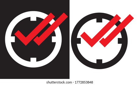 double check mark on time icon 