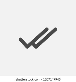 Double check vector icon