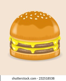 Double Cheese Poke Hamburger