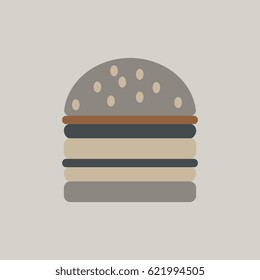 double cheeseburger, hamburger icon, burger vector