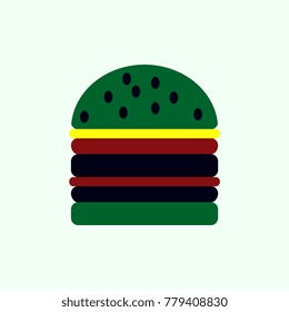 double cheeseburger, hamburger icon, burger vector