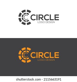 diseño de logotipo de doble círculo Nueva idea