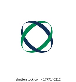 Double Circle Logo Modern Design.