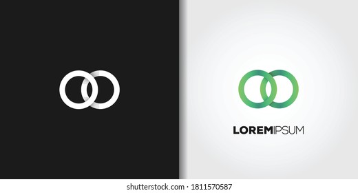 double-circle-logo-template-set-vector-stock-vector-royalty-free