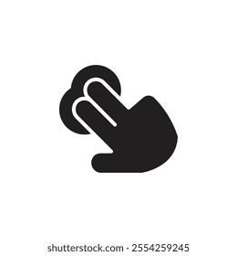 Double click icon icon Flat line illustration