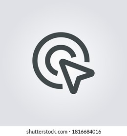 double click Icon. double click symbol isolated on Gradient background. Vector Illustration