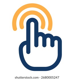 Símbolo de icono de Hacer clic doble. Ilustración vectorial.