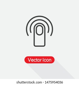 Double Click Icon Vector Illustration On Light Gray Background Eps10