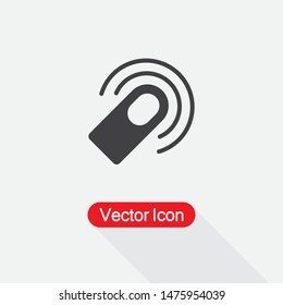 Double Click Icon Vector Illustration On Light Gray Background Eps10