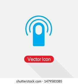 Double Click Icon Vector Illustration On Light Gray Background Eps10
