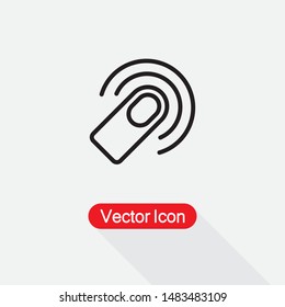 Double Click Icon Vector Illustration On Light Gray Background Eps10
