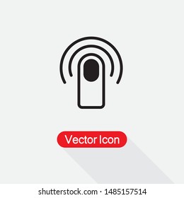 Double Click Icon Vector Illustration On Light Gray Background Eps10